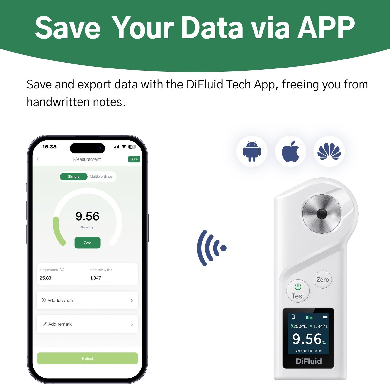 Portable Digital Veterinary Cow Milk Analyzer Dairy Brix Refractometer for Colostrum